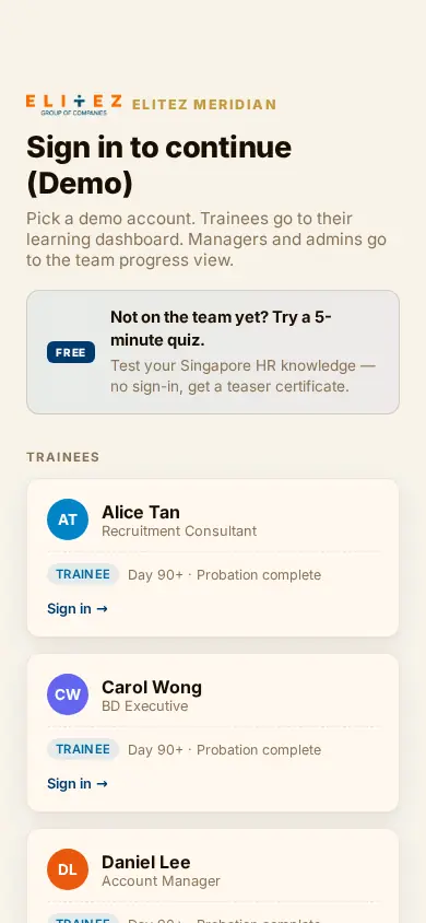Sign-in on phone, before